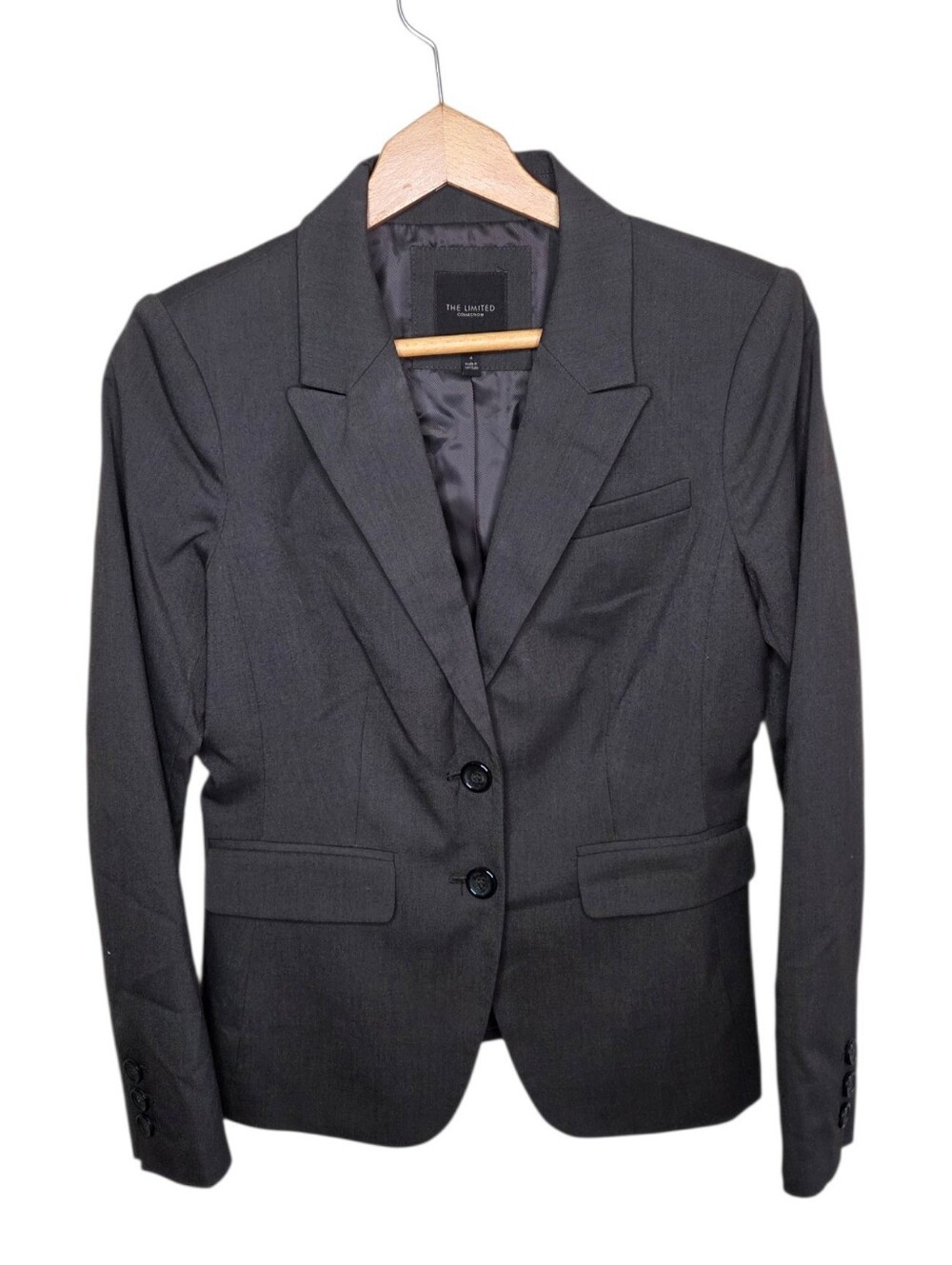 The Limited Dark Brown Two Button Tailored Blazer Size 4